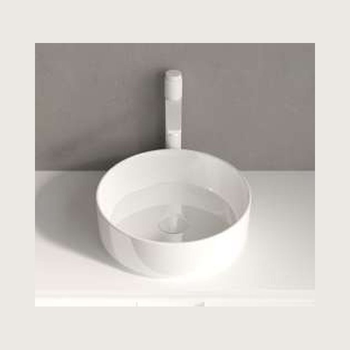 Vasque en céramique Circus. Ronde, 37 cm de diamètre et 12 cm de haut