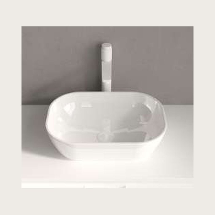 Vasque en céramique Ovale. Ovale, 45,5 × 32,5 cm et 13,5 cm de haut