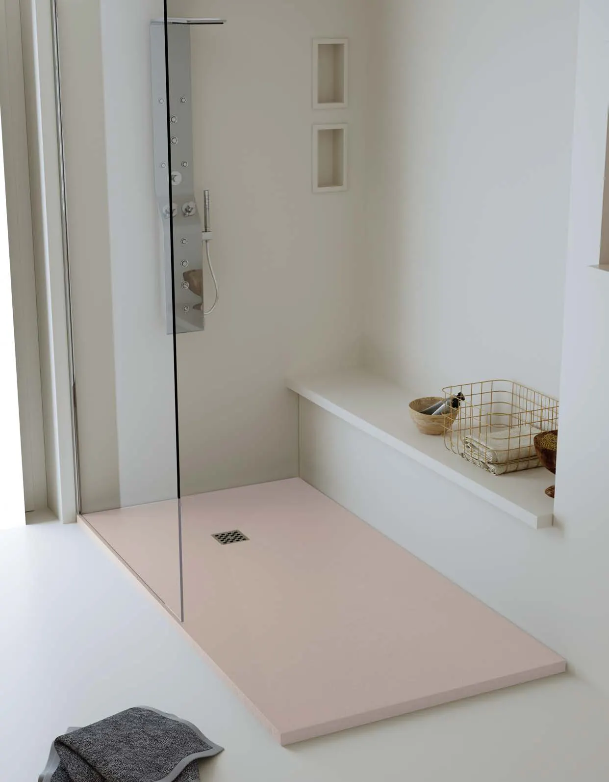 Receveur de douche en résine Lucía, ambiance