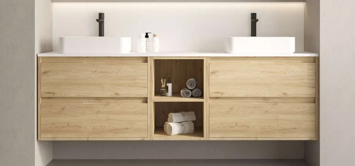 Meuble de salle de bain série Etna, détail