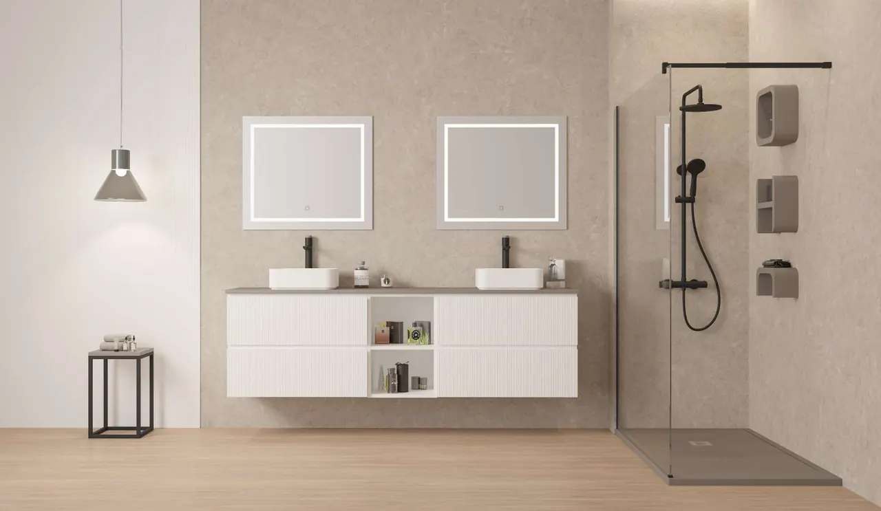 Meuble de salle de bain série Modula, ambiance