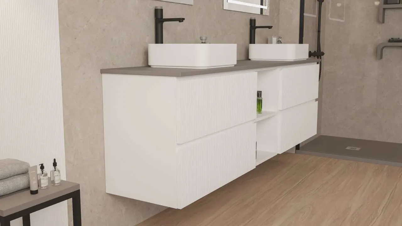 Meuble de salle de bain série Modula, ambiance