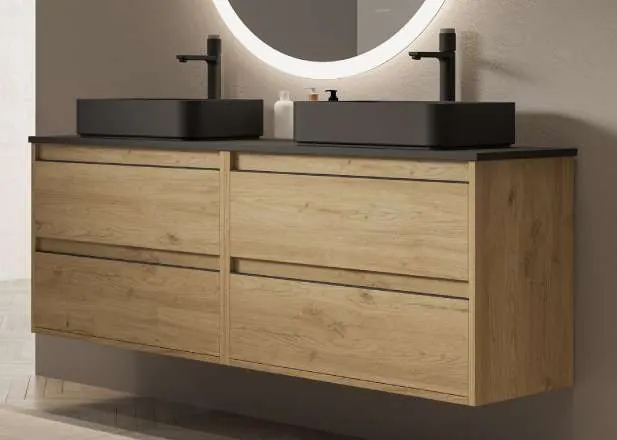 Meuble de salle de bain série Nasu, détail