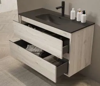 Meuble de salle de bain série Nasu, détail