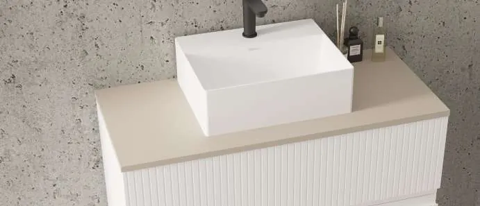 Meuble de salle de bain série Sia, détail