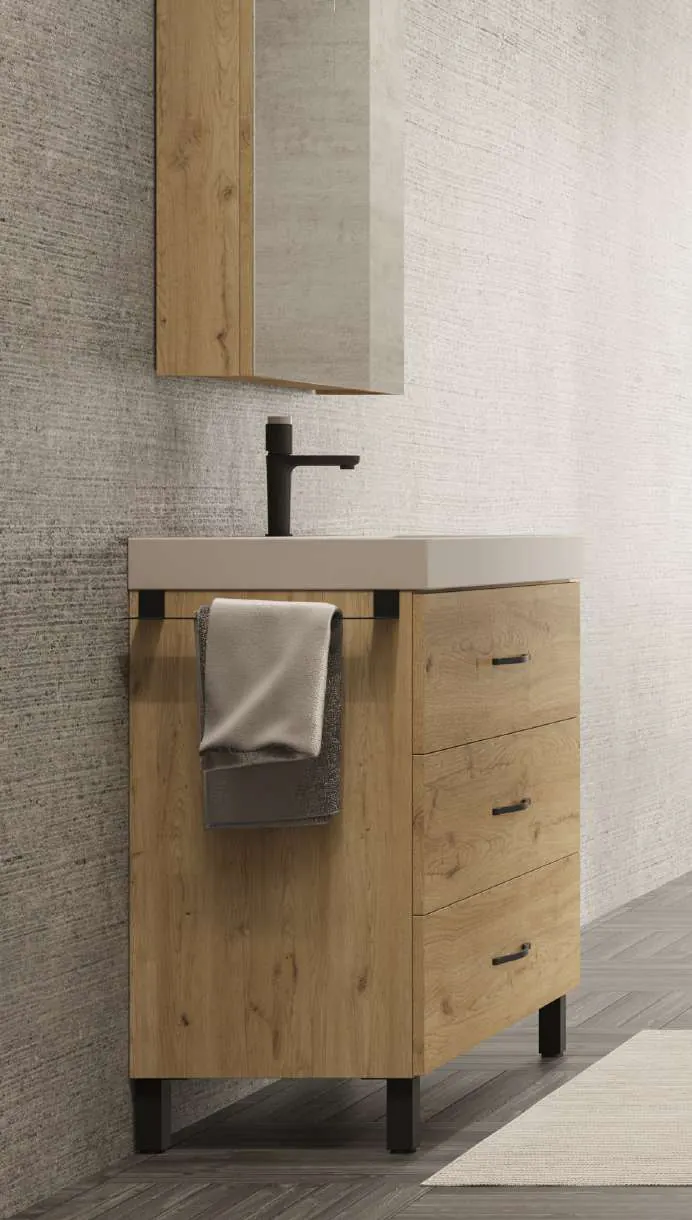 Meuble de salle de bain série Teide, détail