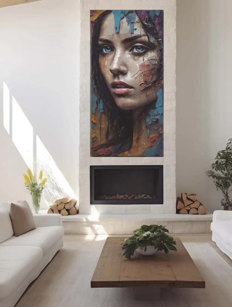 Panneau 3D décoré, ambiance