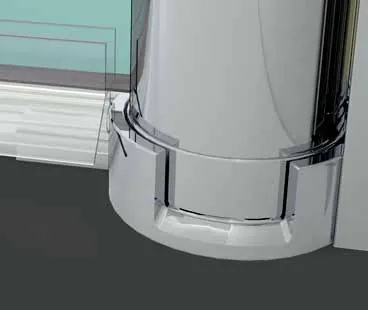 Paroi de douche Quadra série Abat, détail