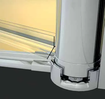 Paroi de douche Quadra série Abat, détail