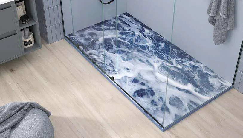 Receveur de douche 3D Eau et zen, ambiance