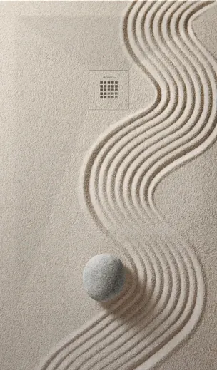 Receveur de douche 3D Eau et zen, échantillon de finition
