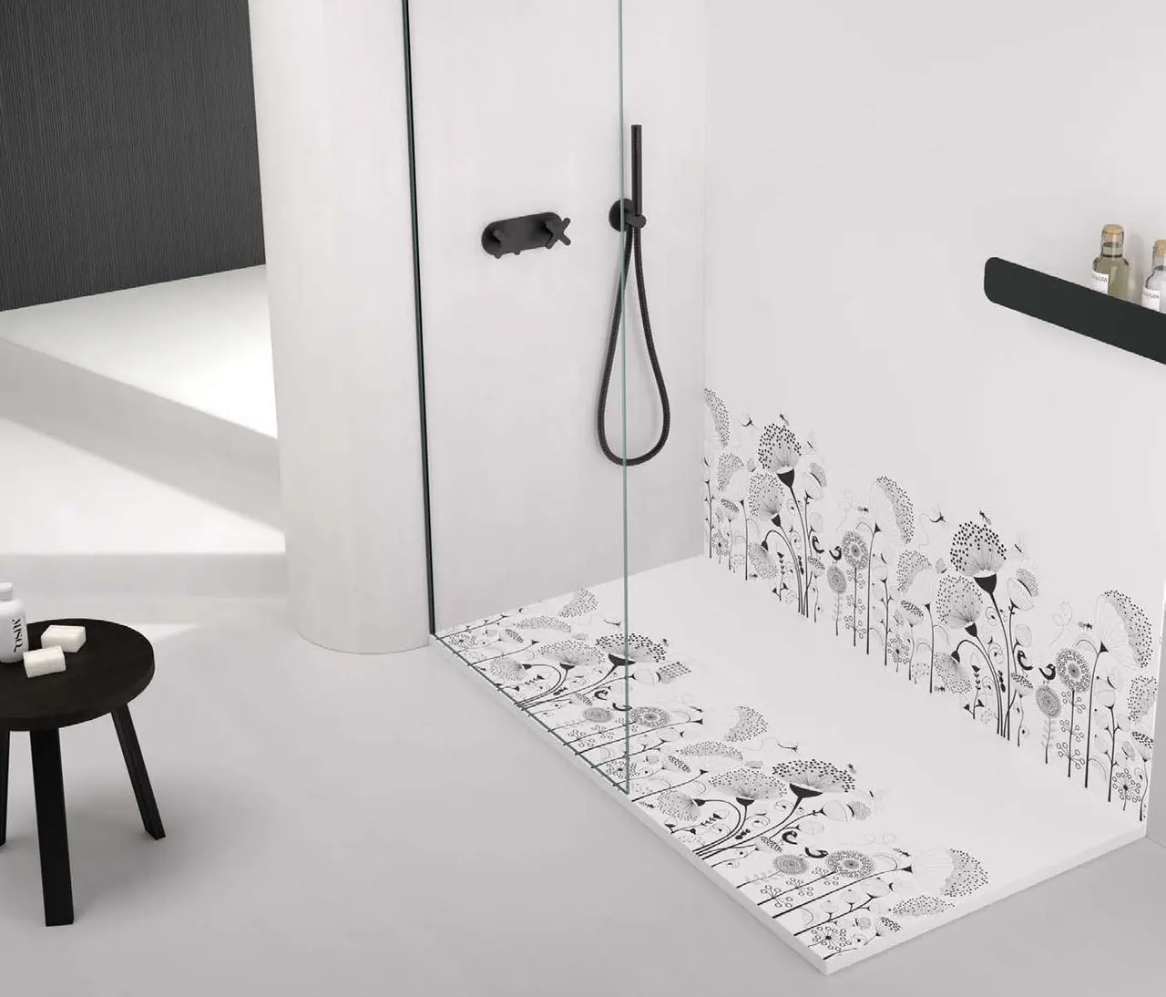 Receveur de douche 3D Végétaux, ambiance