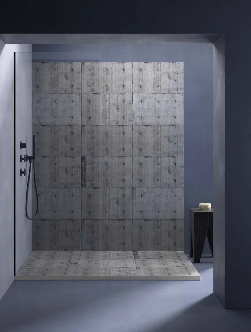 Receveur de douche 3D Ciments et métaux, ambiance