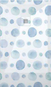 Receveur de douche 3D Aquarelles et couleur, motif Aquarelle