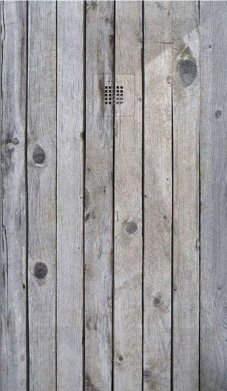 Receveur de douche 3D Bois, motif Gris rustique