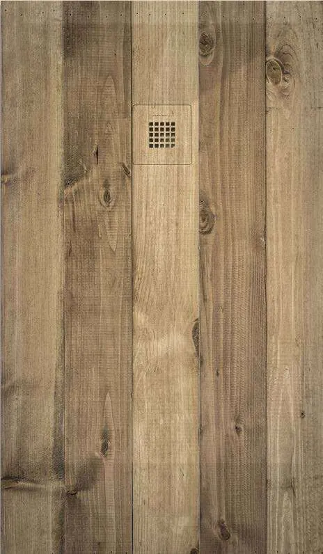 Receveur de douche 3D Bois, motif Chêne fumé