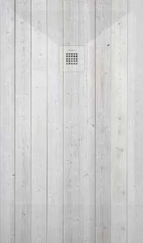 Receveur de douche 3D Bois, motif Pin blanc