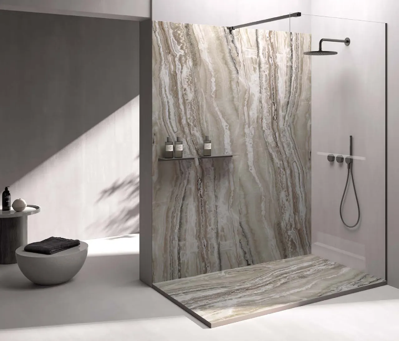 Receveur de douche 3D Marbres, ambiance