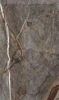 Receveur de douche 3D Travertins et terrazzos, motif Rain Forest Brown