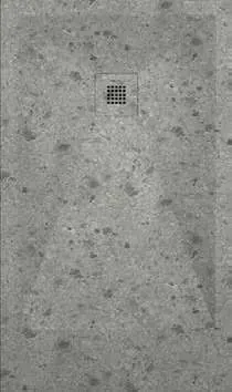 Receveur de douche 3D Travertins et terrazzos, motif Terrazzo gris