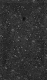Receveur de douche 3D Travertins et terrazzos, motif Terrazzo noir