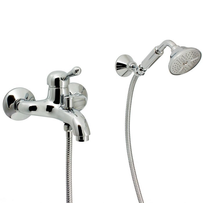 Grifo de bañera Carmen. MZ del Río. De bañera, a la pared, de estilo vintage y forma redonda