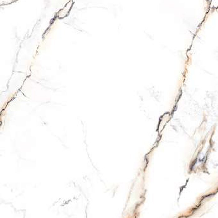 Grès cérame Arkonik Loft Gold. Blanc net avec une veine brune et dorée très fine