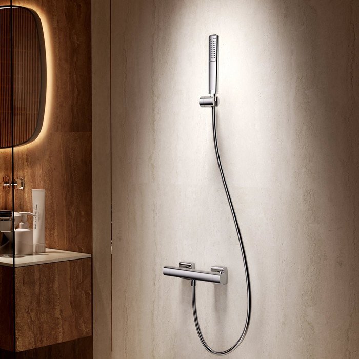 Termostático de ducha Toscana. Imex. Termostático de ducha de latón, a juego con el grifo de lavabo Toscana