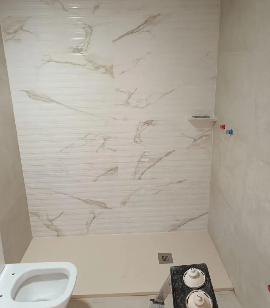 proceso reforma baño 2o paso pared nueva cambiada