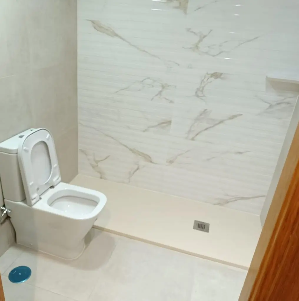 proceso reforma baño 3er paso pared nueva puesta